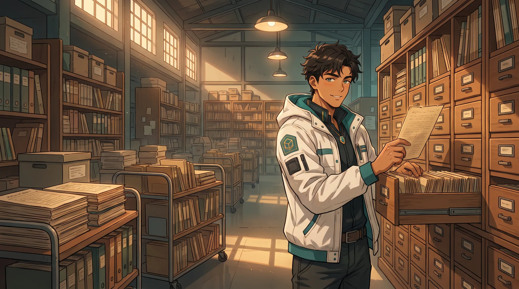 Grant retrieving an application record from a large archive warehouse